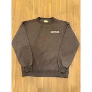 Billabong Gray Wave Graphic Crewneck Sweatshirt Pullover Long Sleeve size XS